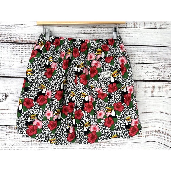 Franks Australia Broadbeach Swim Trunks Men’s Large Leopard Parrots Lined Shorts - Picture 2 of 3
